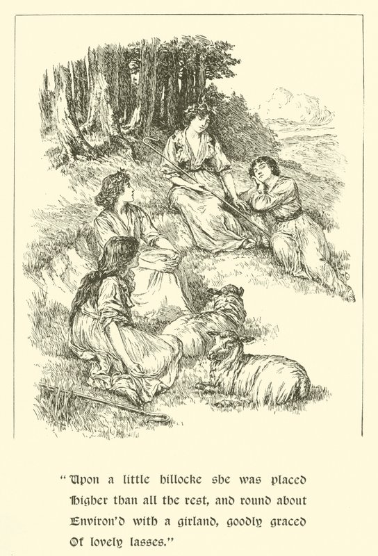 Sir Calidore, rytíř zdvořilosti, Coridon And Pastorella (rytina) od Arthur George Walker
