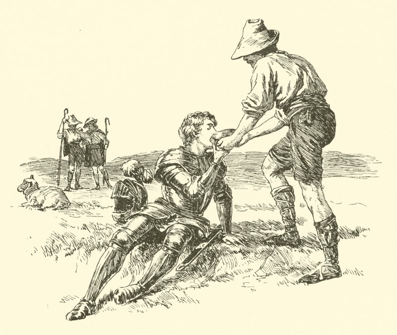 Sir Calidore, Knight Of Courtesy, The Quest Of The Blatant Beast (rytina) od Arthur George Walker