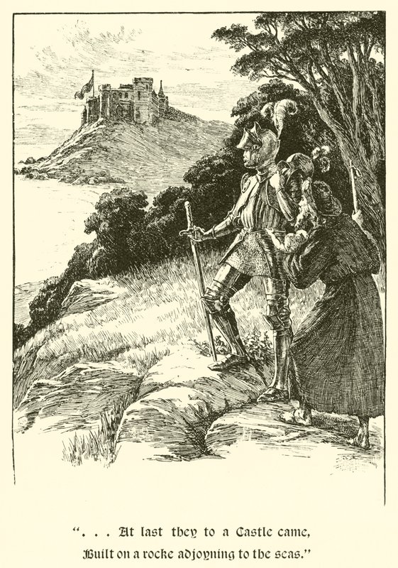 Sir Guyon, Tři sestry (rytina) od Arthur George Walker