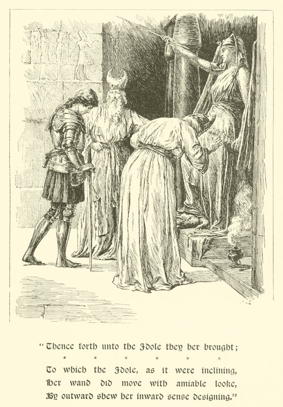 Dobrodružství sira Artegalla, Radigunda a Britomarta (rytina) od Arthur George Walker