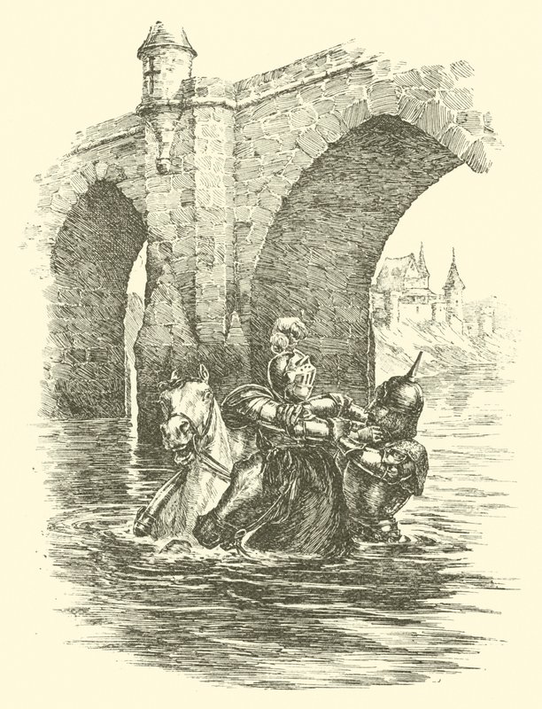 Dobrodružství sira Artegalla, Saracénův most (rytina) od Arthur George Walker