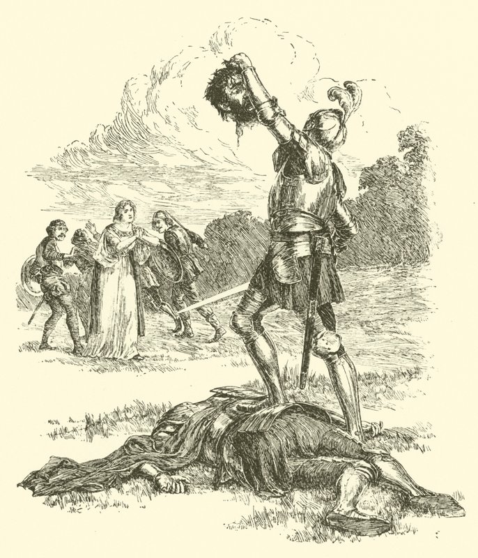 Dobrodružství sira Artegalla, Tyran Grantorto (rytina) od Arthur George Walker