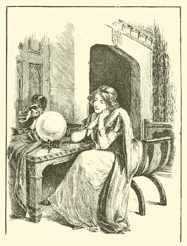 The Legend Of Britomart, Britomart And The Magic Mirror (rytina) od Arthur George Walker