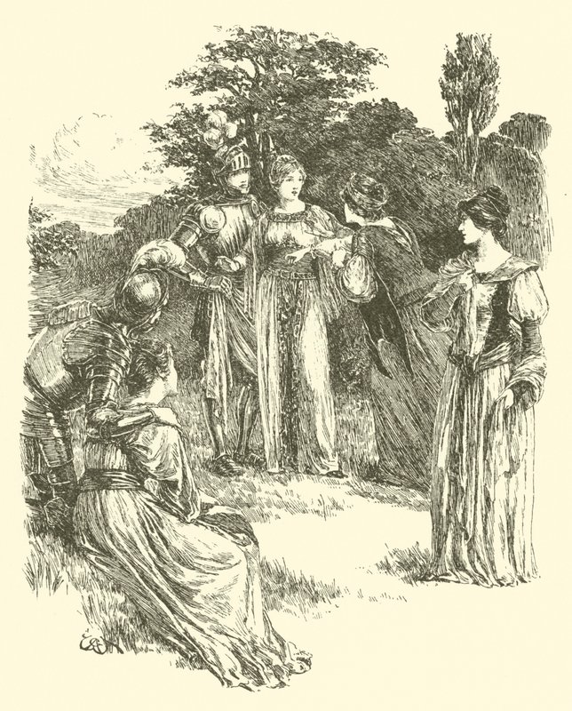 The Legend Of Britomart, The Golden Girdle Award (rytina) od Arthur George Walker