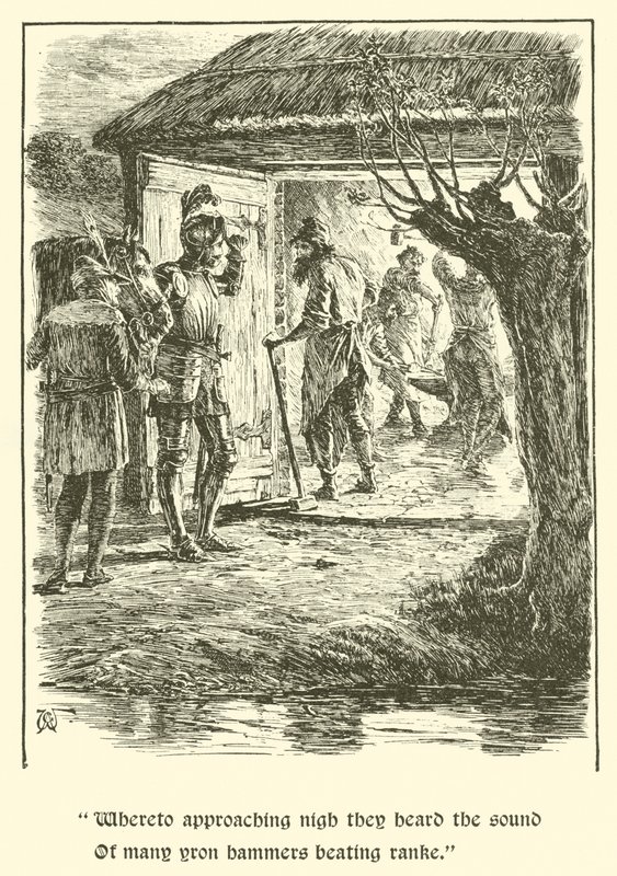 The Legend Of Britomart, The House Of Care (rytina) od Arthur George Walker