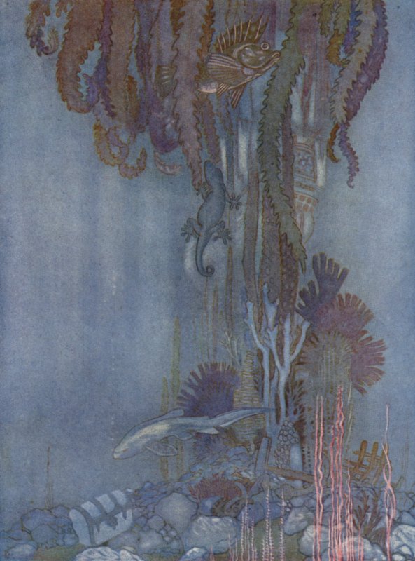 Přemýšlel jsem, jaká to byla bolest utopit se (barva litho) od Arthur George Watts