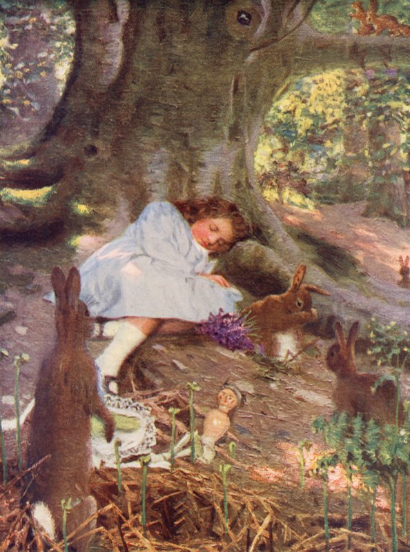 Lost (barevná litografie) od Arthur Herbert Buckland