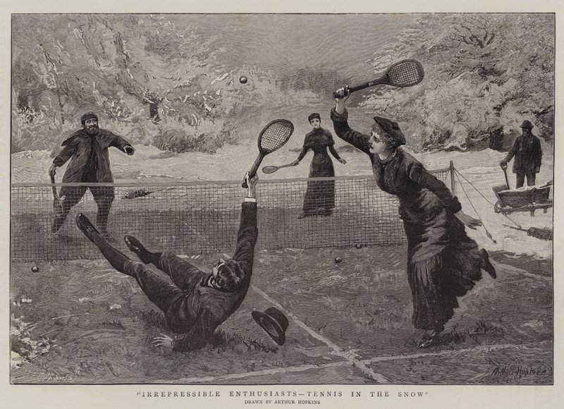 Nepotlačitelní nadšenci, Tenis na sněhu od Arthur Hopkins