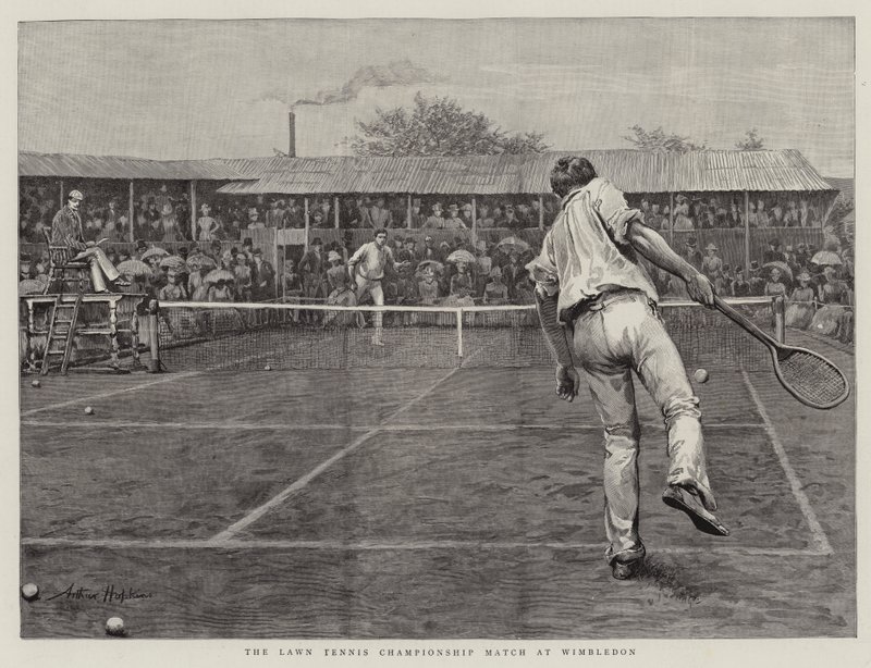Zápas tenisového mistrovství na trávě ve Wimbledonu od Arthur Hopkins