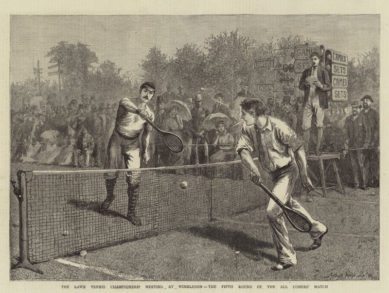 Setkání mistrovství v tenise na trávníku ve Wimbledonu, páté kolo zápasu všech hráčů od Arthur Hopkins