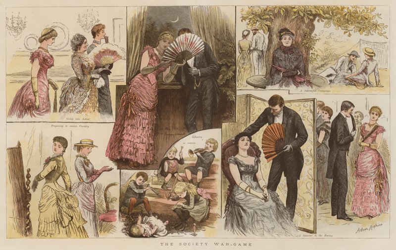The Society War-Game (chromolitho) od Arthur Hopkins