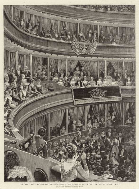 Návštěva německého císaře, státní koncert v Royal Albert Hall od Arthur Hopkins