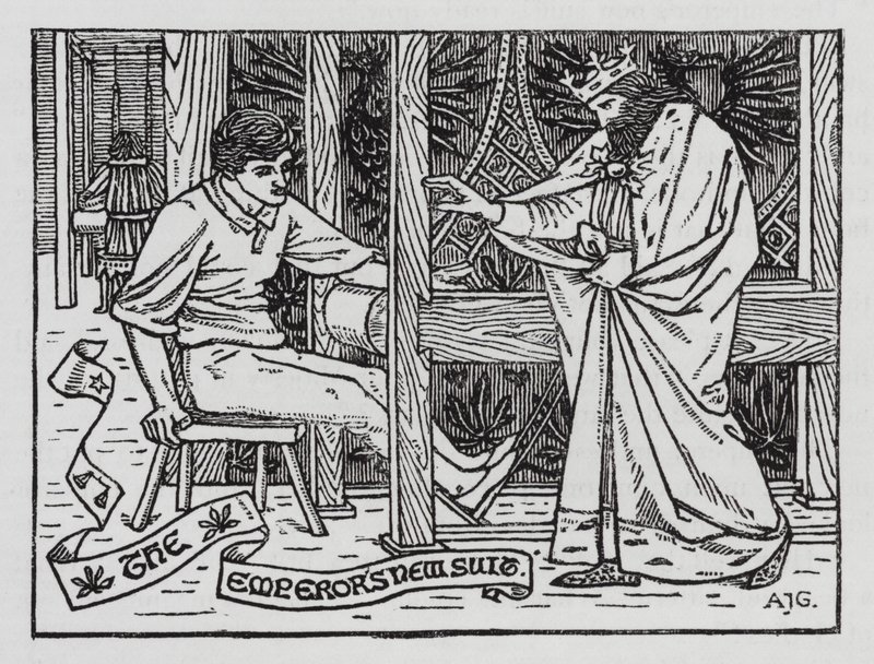 Hans Christian Andersen: Císařův nový oblek (litho) od Arthur Joseph Gaskin