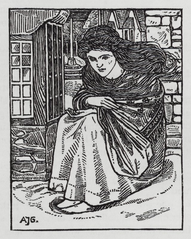 Hans Christian Andersen: The Little Match Girl (litho) od Arthur Joseph Gaskin