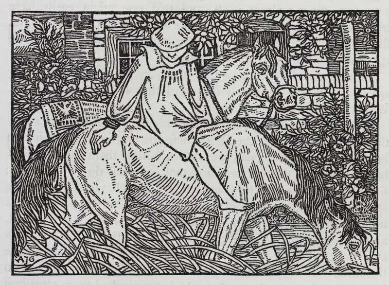 Hans Christian Andersen: Sousední rodiny (litho) od Arthur Joseph Gaskin