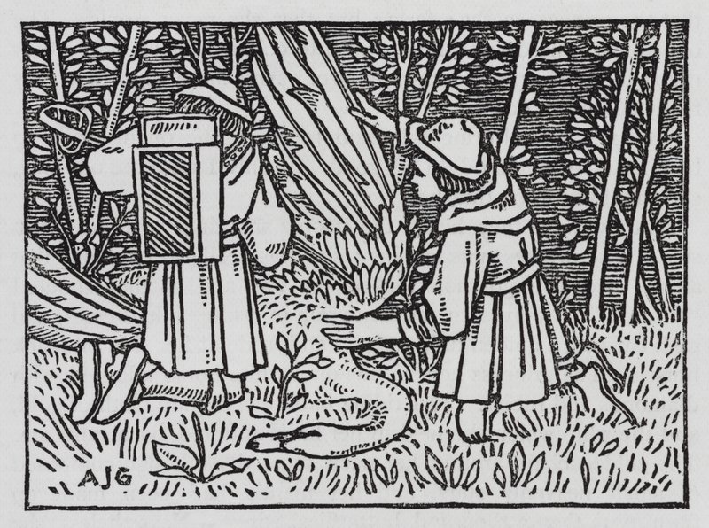 Hans Christian Andersen: Cestující společník (litho) od Arthur Joseph Gaskin