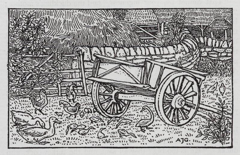Hans Christian Andersen: Ošklivé káčátko (litho) od Arthur Joseph Gaskin