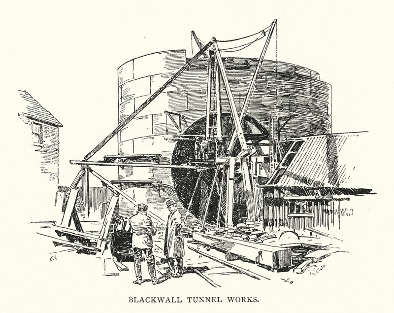 Blackwall Tunnel Works (litografie) od Arthur Moreland