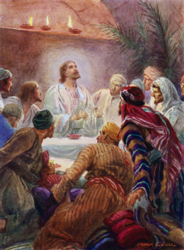 Večeře Páně (barva litho) od Arthur Twidle