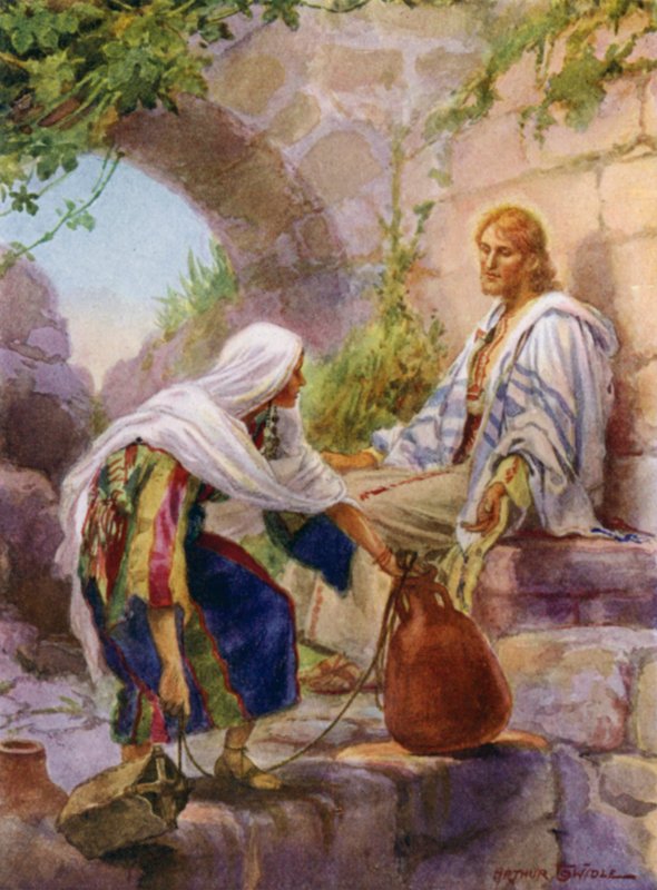 Žena ze Samaří u studny (barva litho) od Arthur Twidle