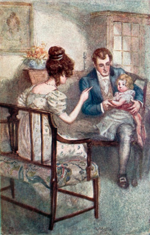 Ilustrace pro Emmu od Jane Austenové od Arthur Wallis Mills