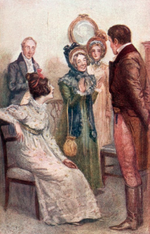 Ilustrace pro Emmu od Jane Austenové od Arthur Wallis Mills