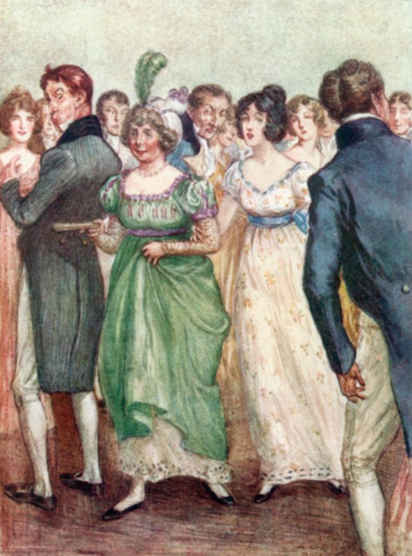 Ilustrace pro Northanger Abbey od Jane Austenové od Arthur Wallis Mills