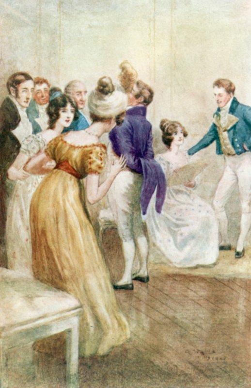 Ilustrace pro Northanger Abbey od Jane Austenové od Arthur Wallis Mills