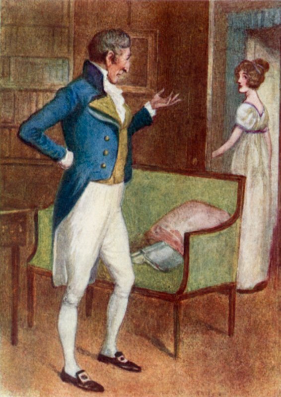 Ilustrace k Pýchě a předsudku od Jane Austenové od Arthur Wallis Mills