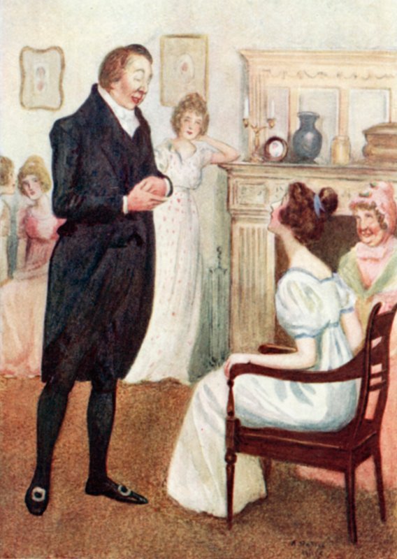 Ilustrace k Pýchě a předsudku od Jane Austenové od Arthur Wallis Mills