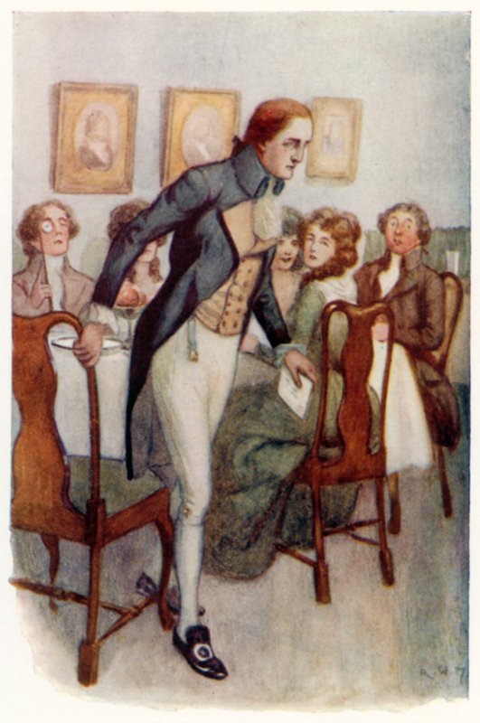 Ilustrace k Pýchě a předsudku od Jane Austenové od Arthur Wallis Mills