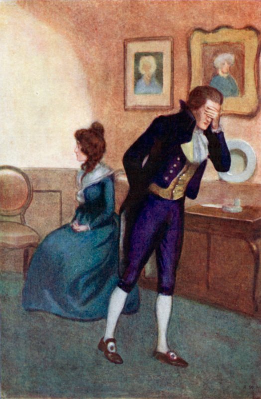 Ilustrace pro Sense and Sensibility od Jane Austenové od Arthur Wallis Mills