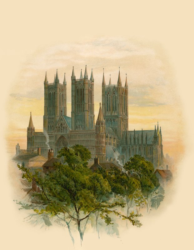 Lincoln Cathedral, jihozápad od Arthur Wilde Parsons