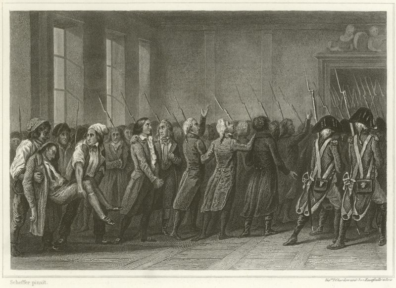 Girondisté pochodovali k smrti od Ary Scheffer