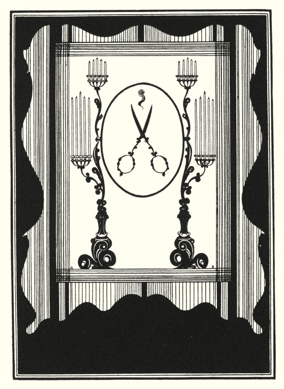 Design krytu, zmenšený od Aubrey Beardsley