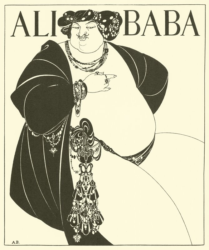 Ali Baba (litografie) od Aubrey (after) Beardsley