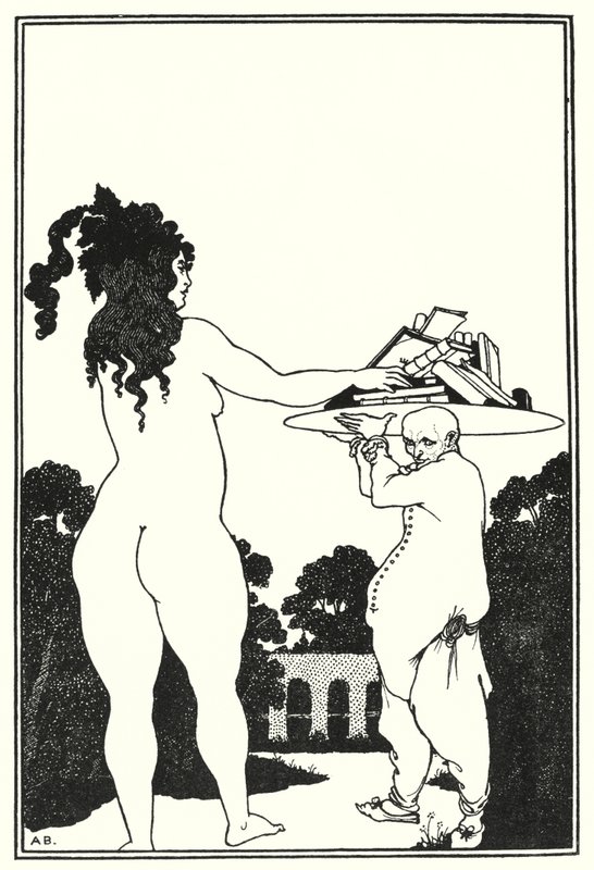 Aubrey Beardsleyova knižní deska (rytina) od Aubrey (after) Beardsley