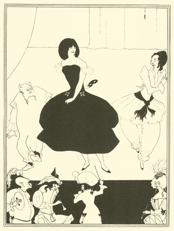 Komedie Balet marionet (litografie) od Aubrey (after) Beardsley