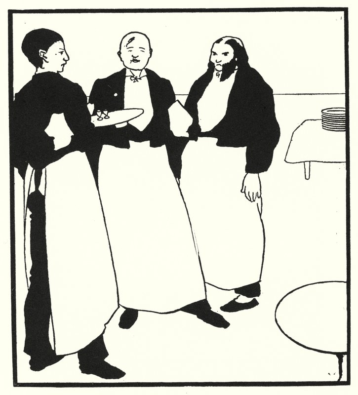 Cafe Boys (rytina) od Aubrey (after) Beardsley