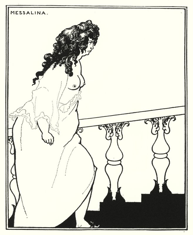 Messalina se vrací z lázně (rytina) od Aubrey (after) Beardsley