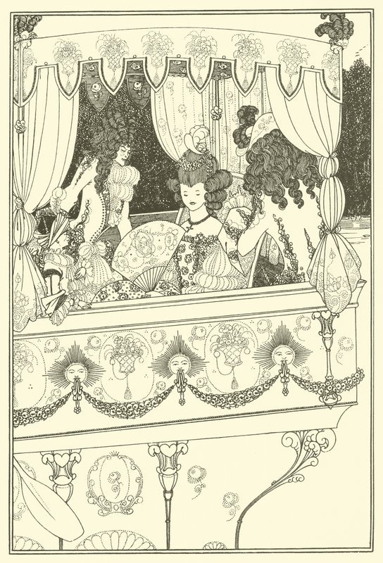 The Barge (litografie) od Aubrey (after) Beardsley