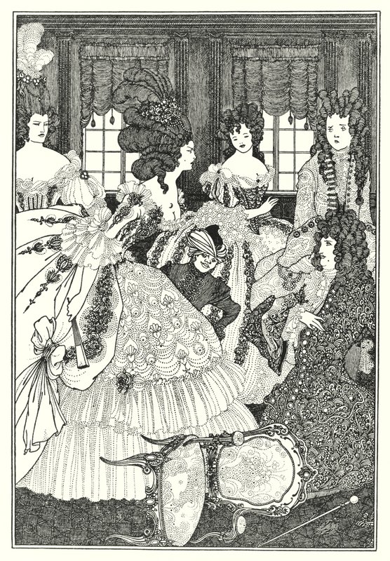 Bitva o Beaux a Belles (rytina) od Aubrey (after) Beardsley