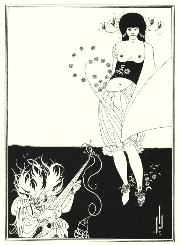 Žaludeční tanec (rytina) od Aubrey (after) Beardsley