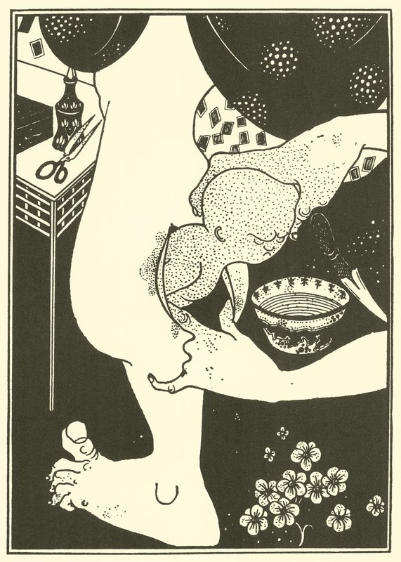 Narození lýtka nohy od Aubrey Beardsley