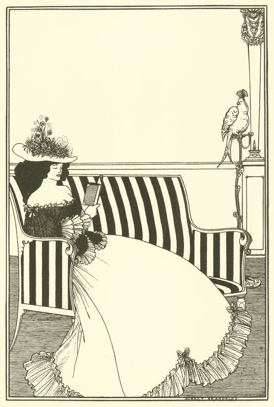 Design obálky, Smithers Katalog vzácných knih, čtení, pohovka od Aubrey Beardsley