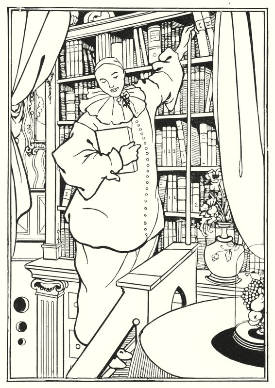 Design pro přední obálku "Pierrot" od Aubrey Beardsley
