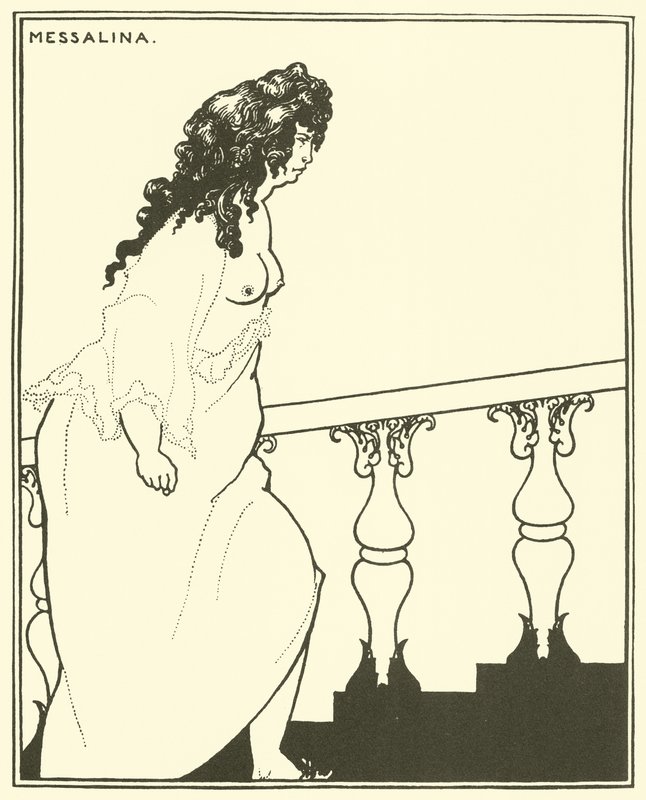 Messalina se vrací z Bath od Aubrey Beardsley