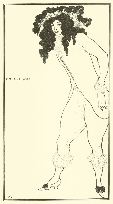 paní Pinchwife od Aubrey Beardsley