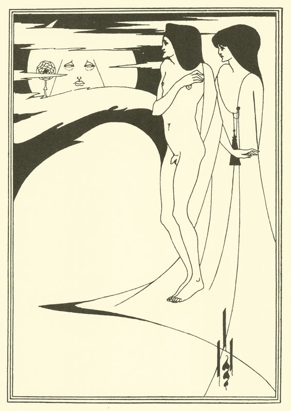 Žena na Měsíci od Aubrey Beardsley
