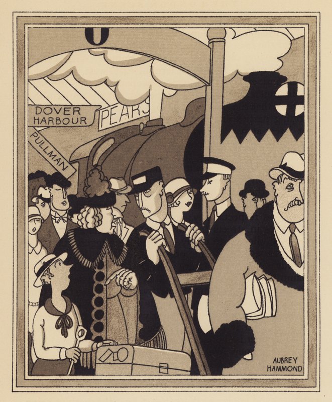 Londýnská železniční konečná (litho) od Aubrey Hammond